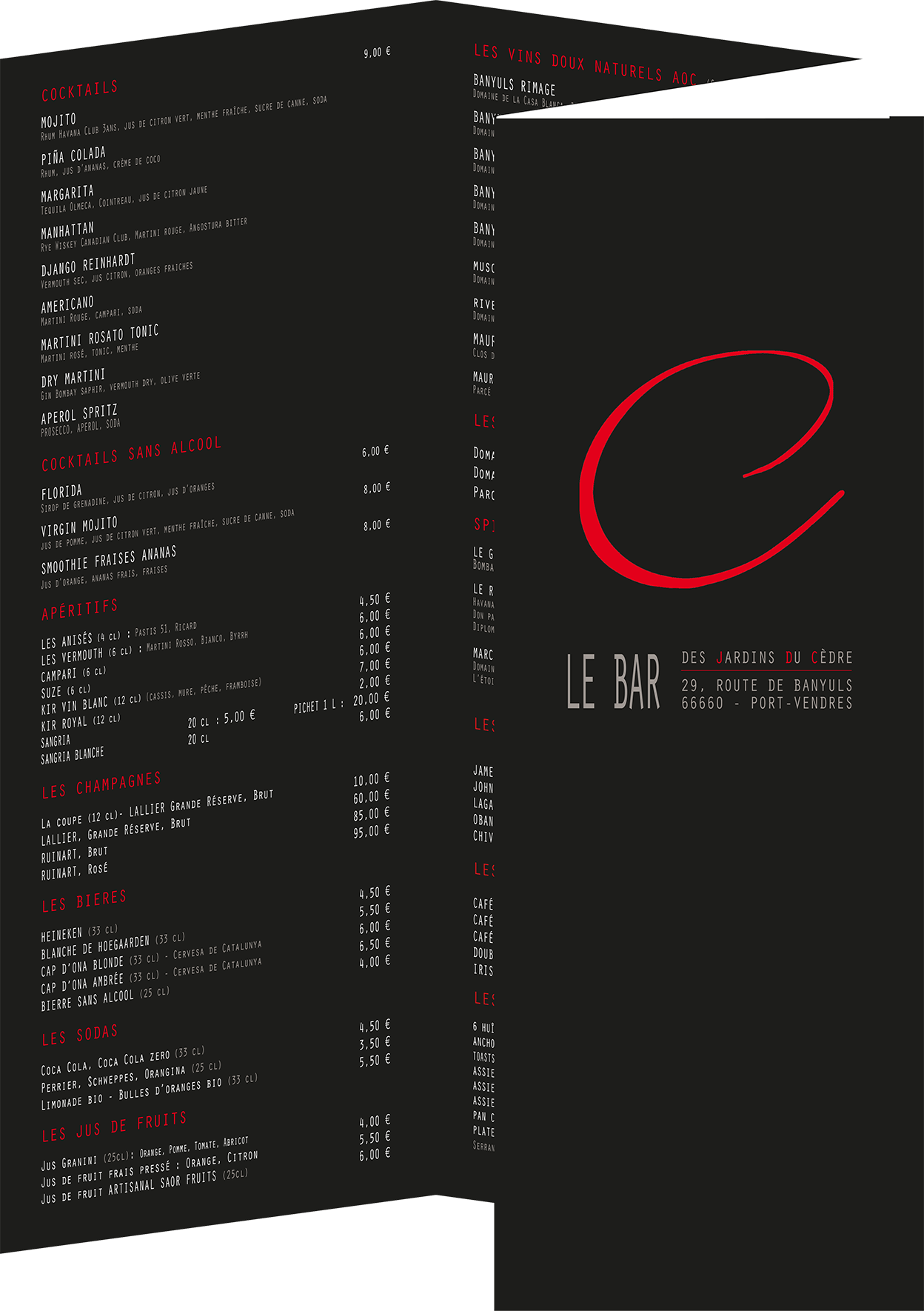 Carte-Menu-Bar